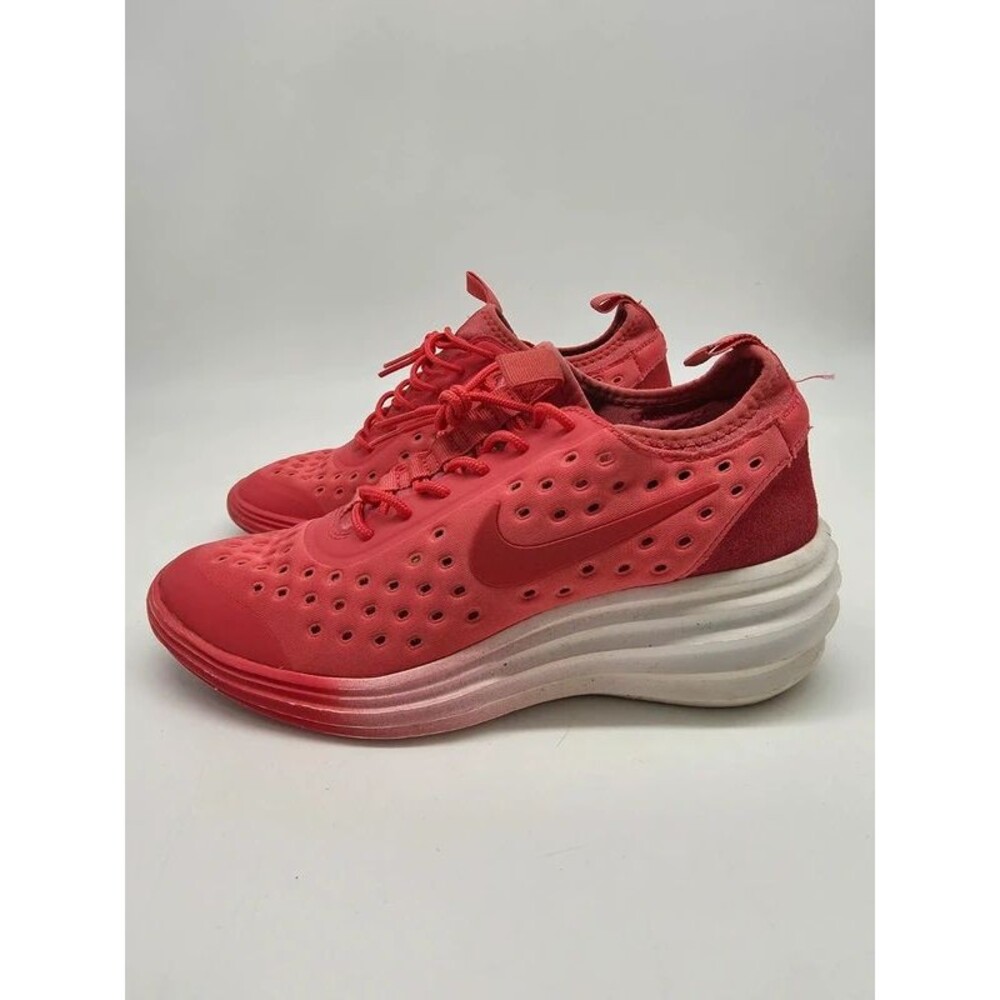 Nike LunarElite Sky Hi Wedge Sneaker Red Laser Crimson 631376-600 Womens 7.5
